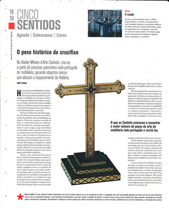 R&uacute;brica do Jornal Neg&oacute;cios: Cinco Sentidos | Agenda | Coleccionar | Livros